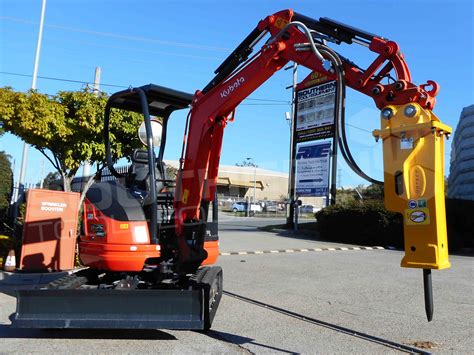 mini excavator with rock breaker|mini excavator breaker attachment.